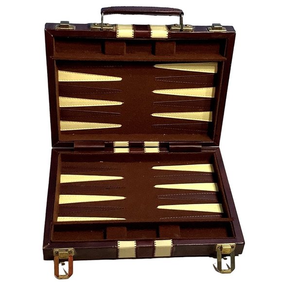 Vintage Backgammon Replacement Case Only Faux Leather 16" x 11" - Picture 2 of 10